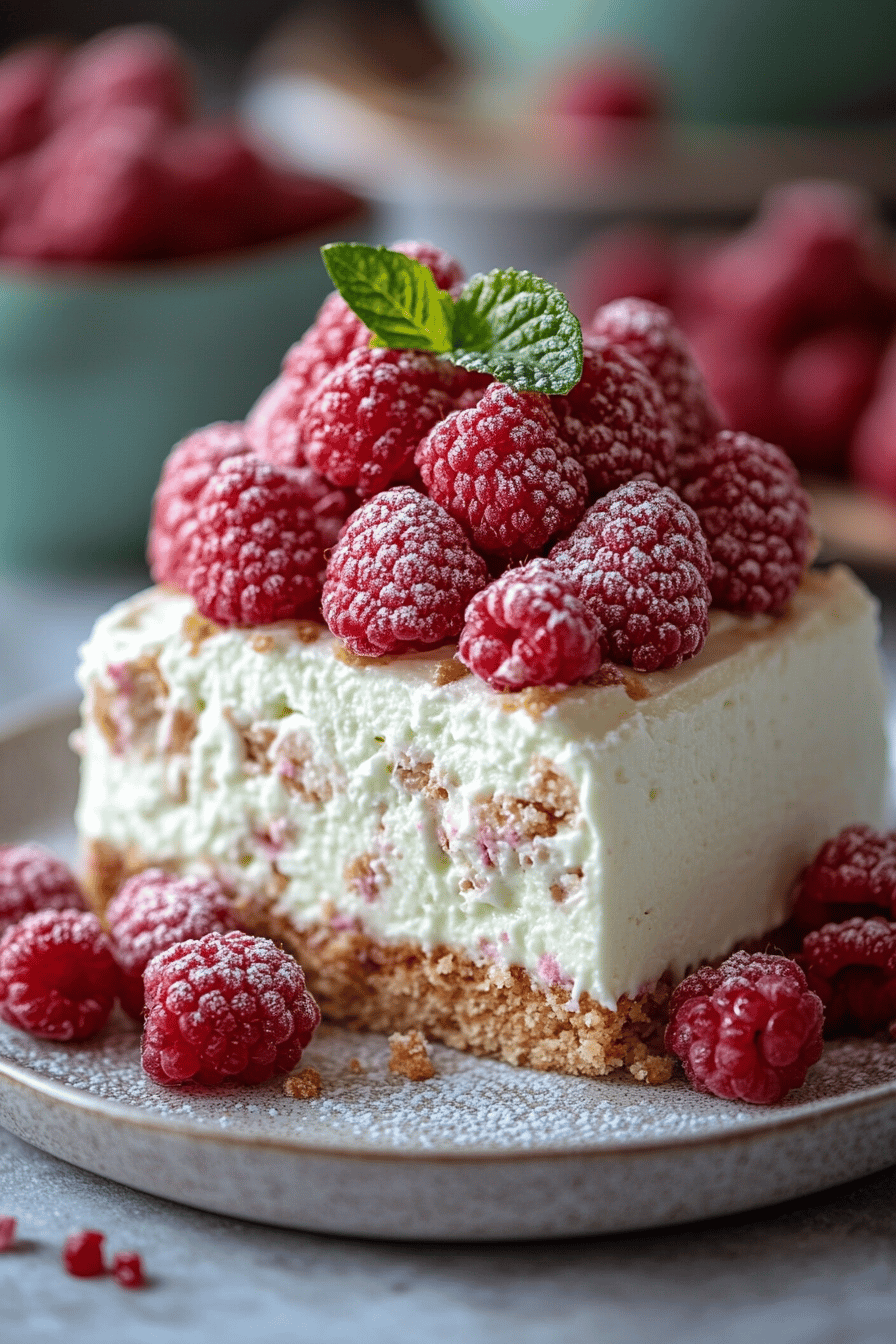 Gâteau Céleste Pistache-Framboise Final Dish Presentation
