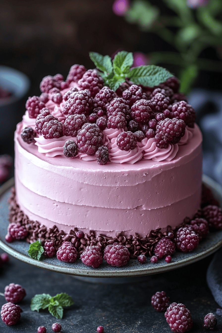 Gâteau Céleste Pistache-Framboise Final Dish Presentation