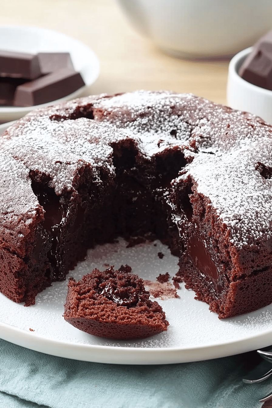 Gâteau Fondant au Chocolat: Recette Simple et Délicieuse Final Dish Presentation