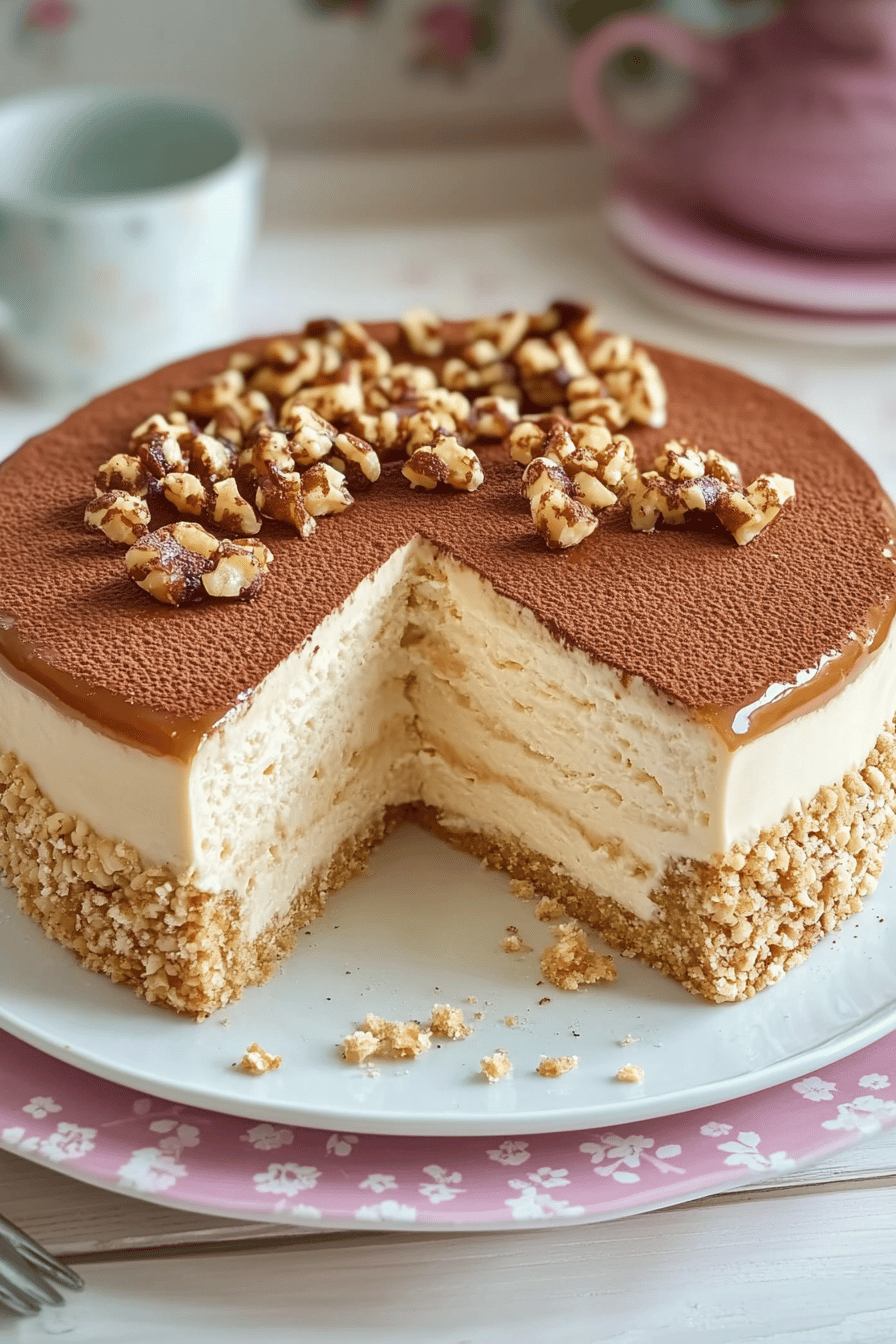 Gâteau Nuage Praliné: Un Dessert Aérien et Gourmand Final Dish Presentation