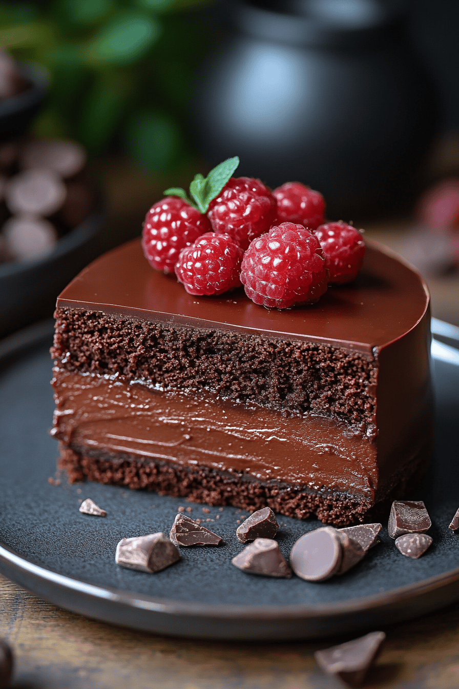 Gâteau au Chocolat Magique de l'Enfance Final Dish Presentation