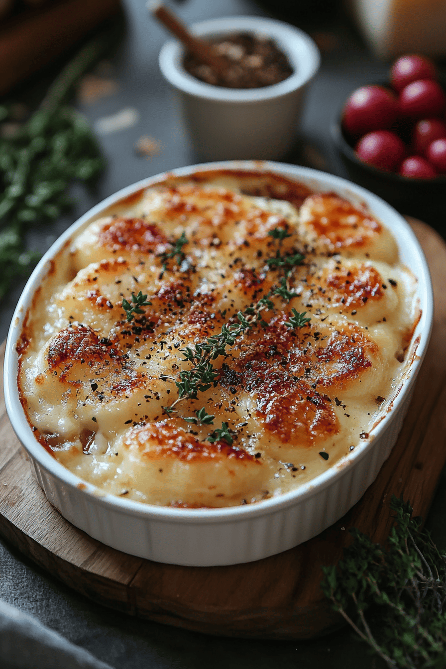 Gratin d'Oeufs Durs au Jambon et Béchamel Fromagée Final Dish Presentation