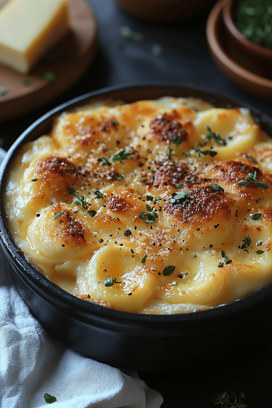 Gratin d'Oeufs Durs au Jambon et Béchamel Fromagée Final Dish Presentation