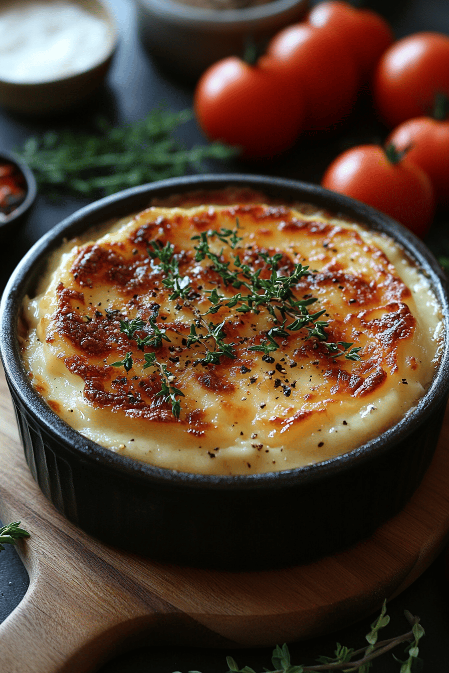 Gratin de Pâtes aux Trois Fromages et Tomates ingredients