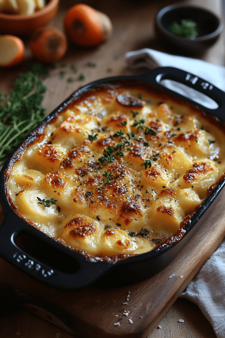 Gratin de carottes léger et délicieux Final Dish Presentation