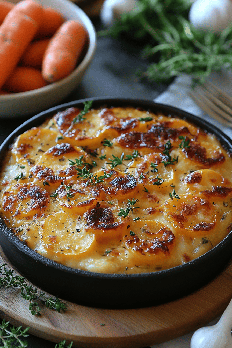 Gratin de carottes léger et délicieux Final Dish Presentation