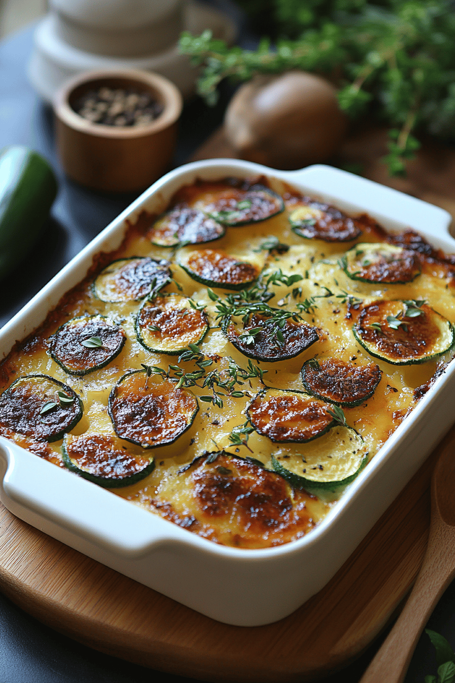 Gratin de courgette au thon  un régal familial Final Dish Presentation