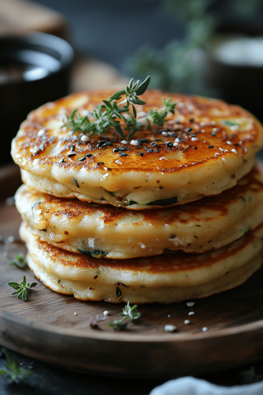 Pancakes salés veggie recette facile Final Dish Presentation