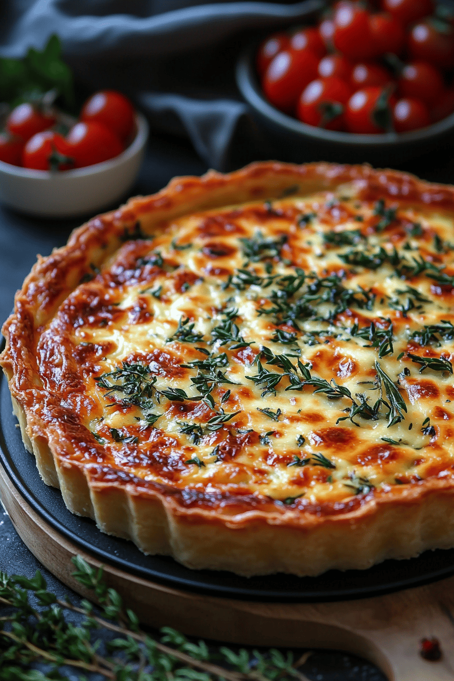 Quiche Boursin facile et délicieuse Final Dish Presentation