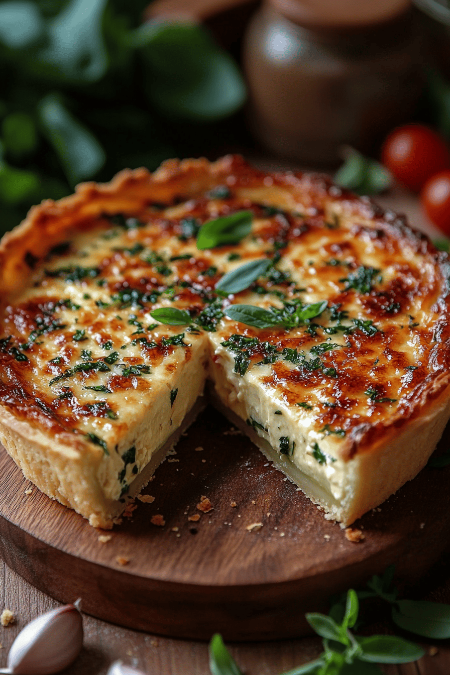 Quiche Boursin facile et délicieuse Final Dish Presentation