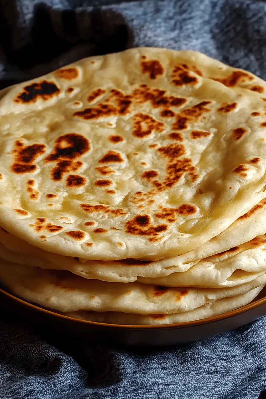 Recette facile de Cheese Naans Final Dish Presentation