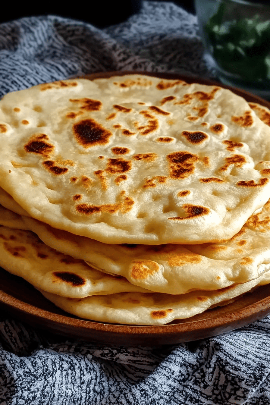 Recette facile de Cheese Naans Final Dish Presentation