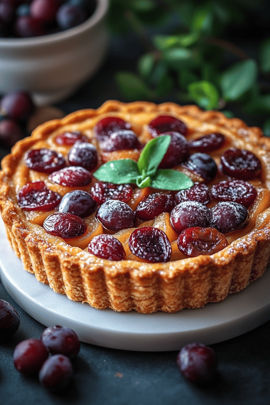 Recette facile de tarte aux prunes Final Dish Presentation