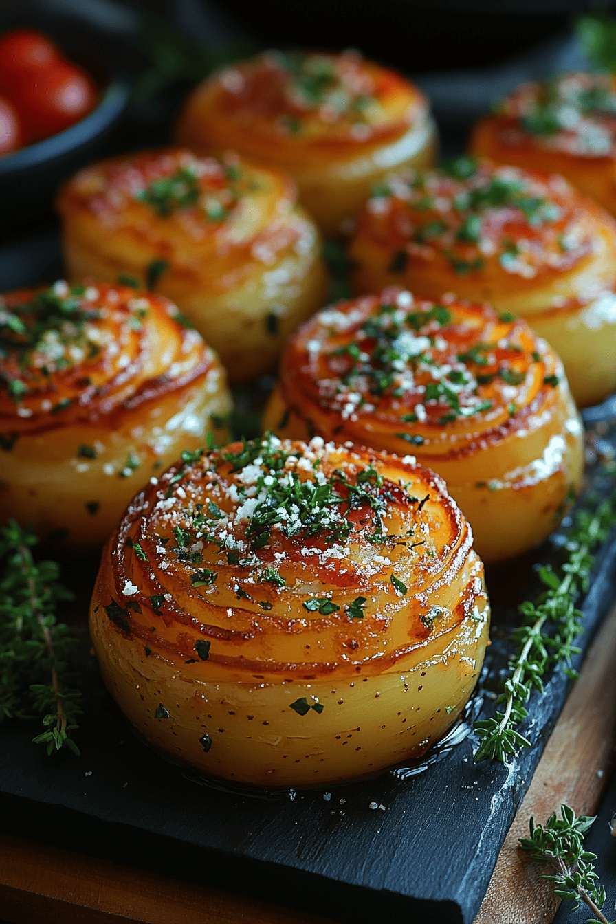 Roses de Pommes de Terre au Bacon et Parmesan