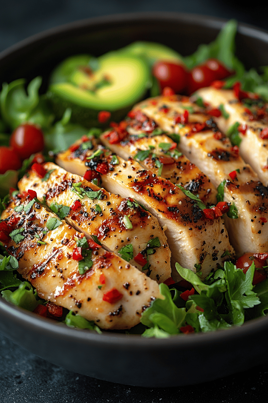 Salade Avocat-Poulet Recette Saine et Savoureuse Final Dish Presentation