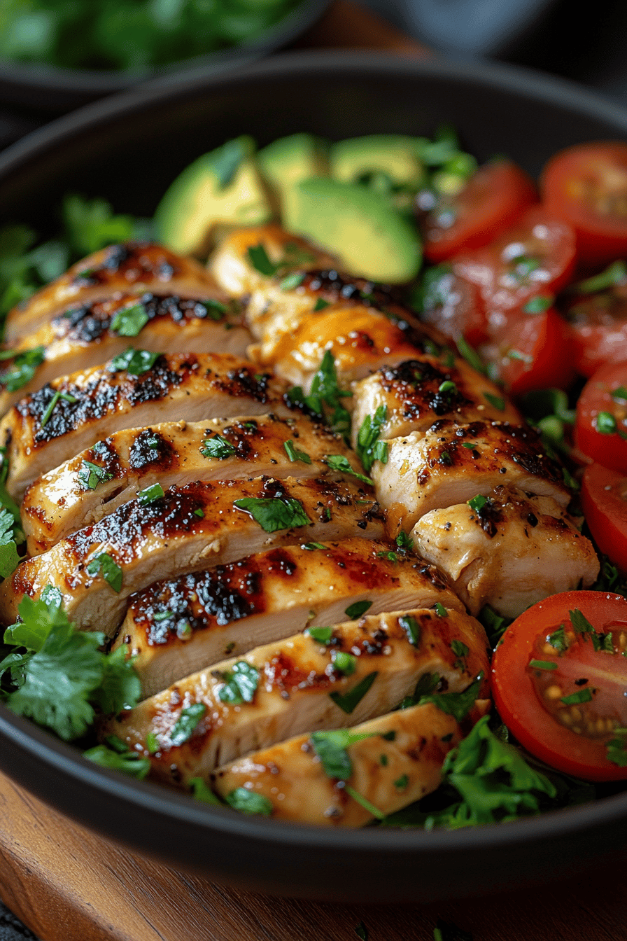 Salade Avocat-Poulet Recette Saine et Savoureuse Final Dish Presentation