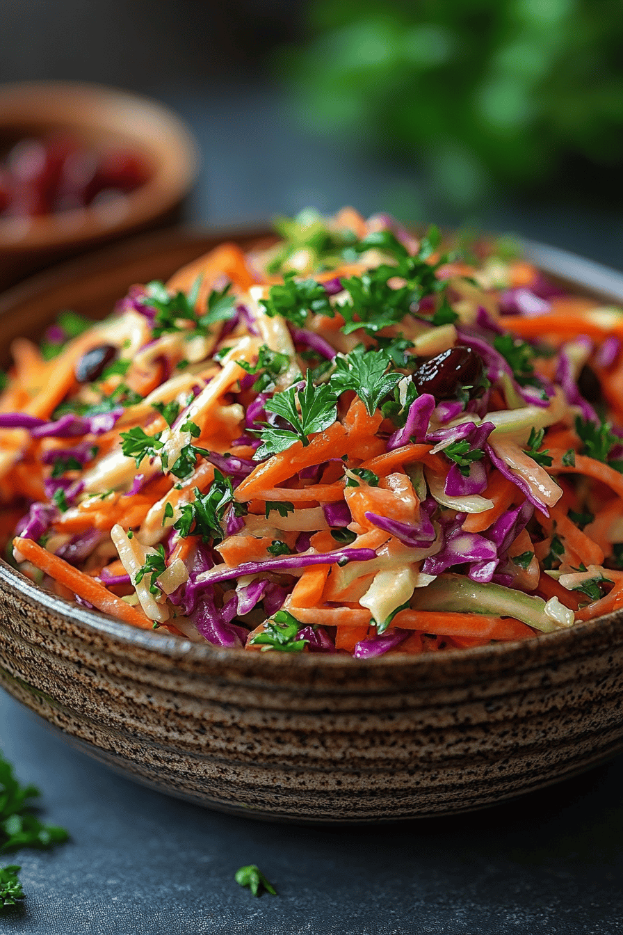 Salade Coleslaw au Yaourt et Raisins Secs ingredients