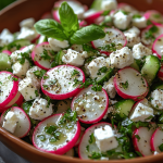 Salade Fraîcheur Concombre Radis et Feta