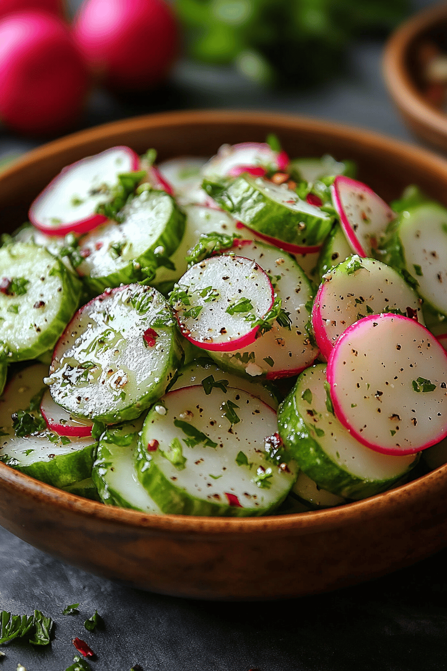 Salade Fraîcheur Concombre Radis et Feta ingredients
