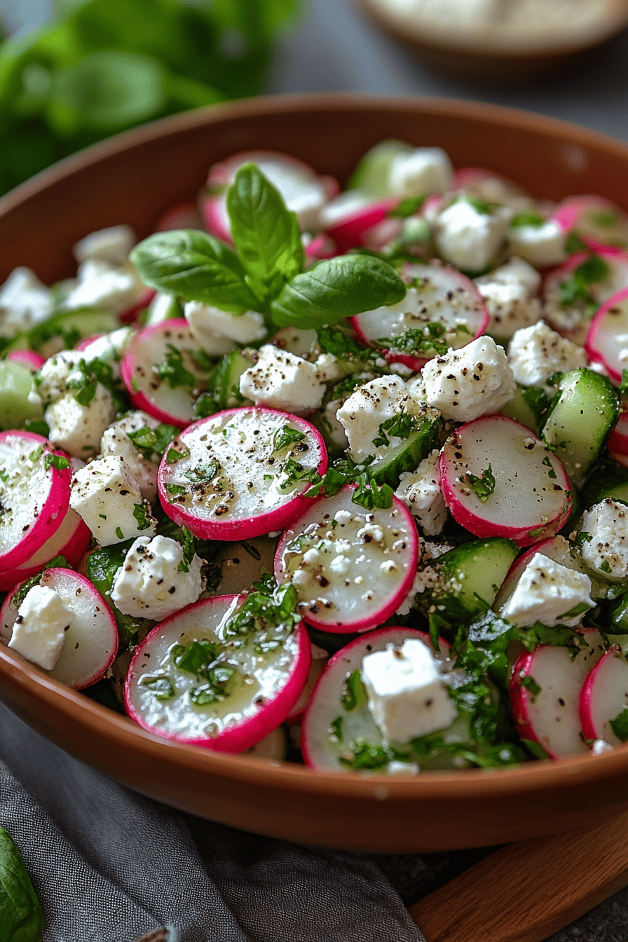 Salade Fraîcheur Concombre Radis et Feta