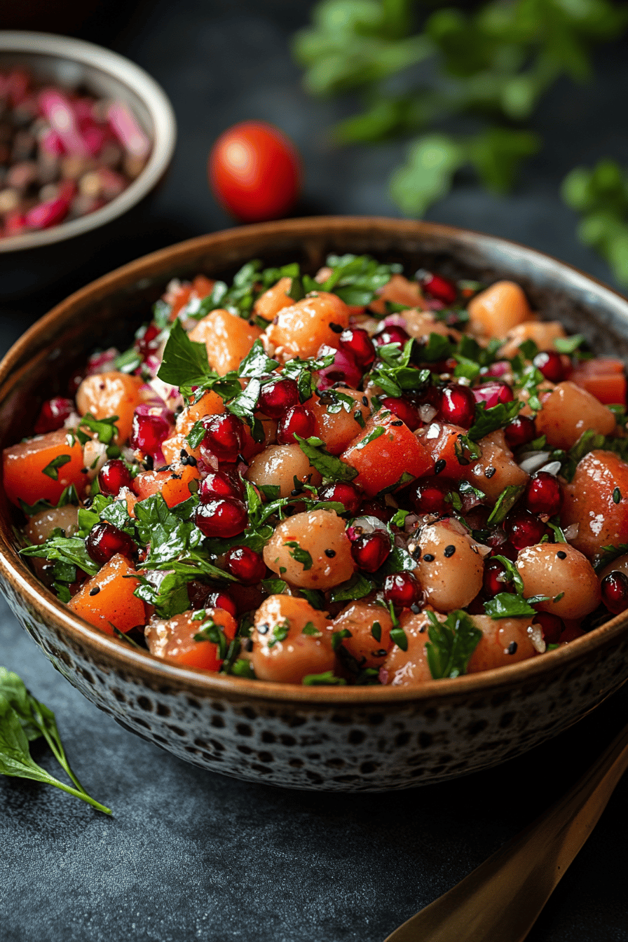 Salade Marocaine Fraîcheur et Saveurs en un Instant Final Dish Presentation