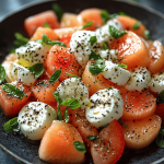 Salade Melon-Mozzarella Fraîcheur Estivale
