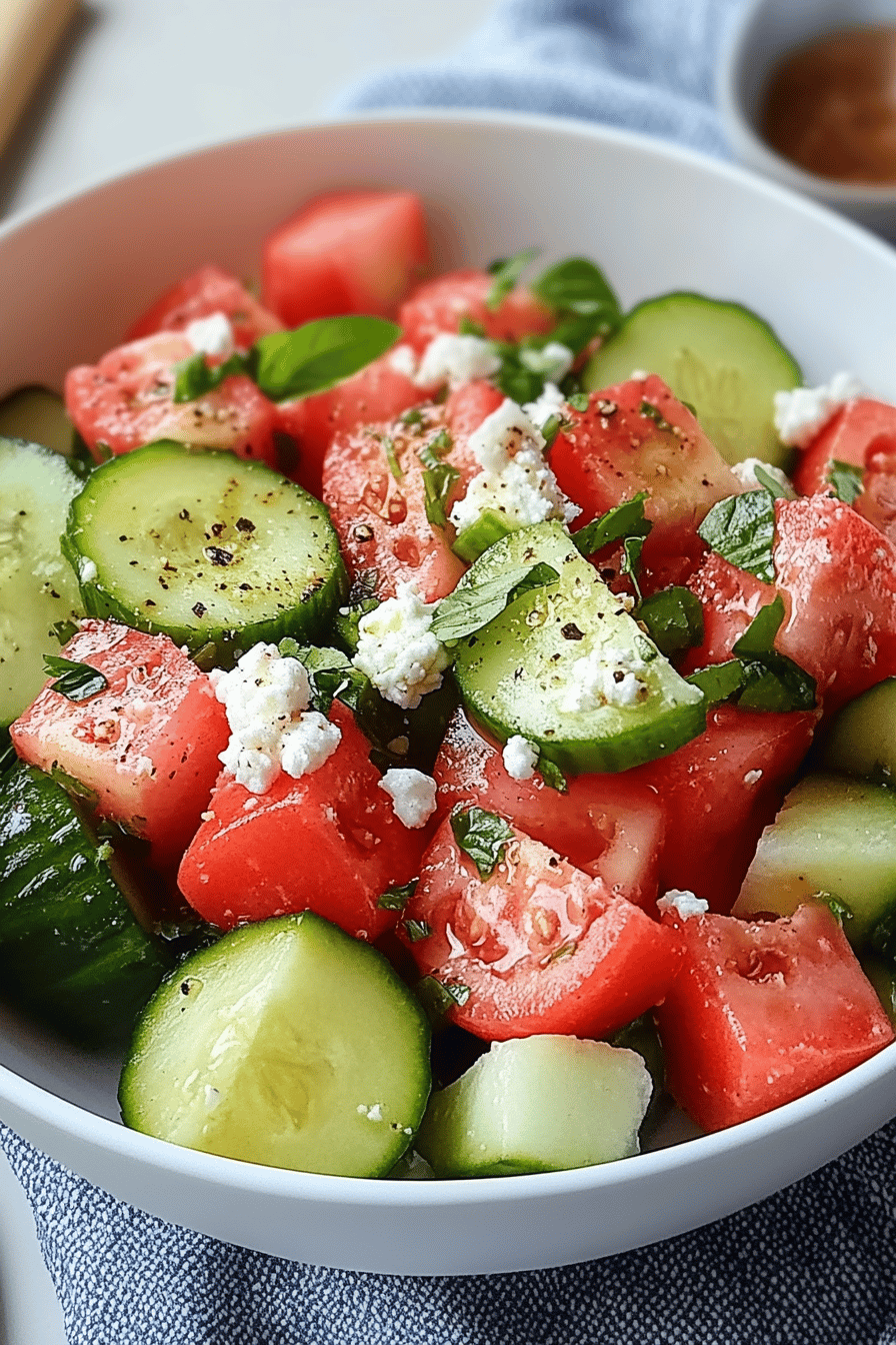 Salade Pastèque-Concombre: Un Délice Rafraîchissant ingredients