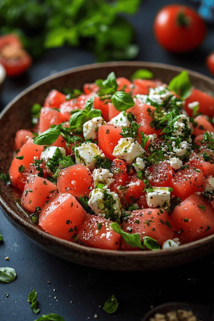 Salade Pastèque-Feta Une Recette Estivale Simple et Savoureuse