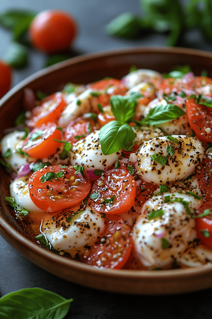 Salade Pêches-Mozzarella Entrée Estivale Chic ingredients