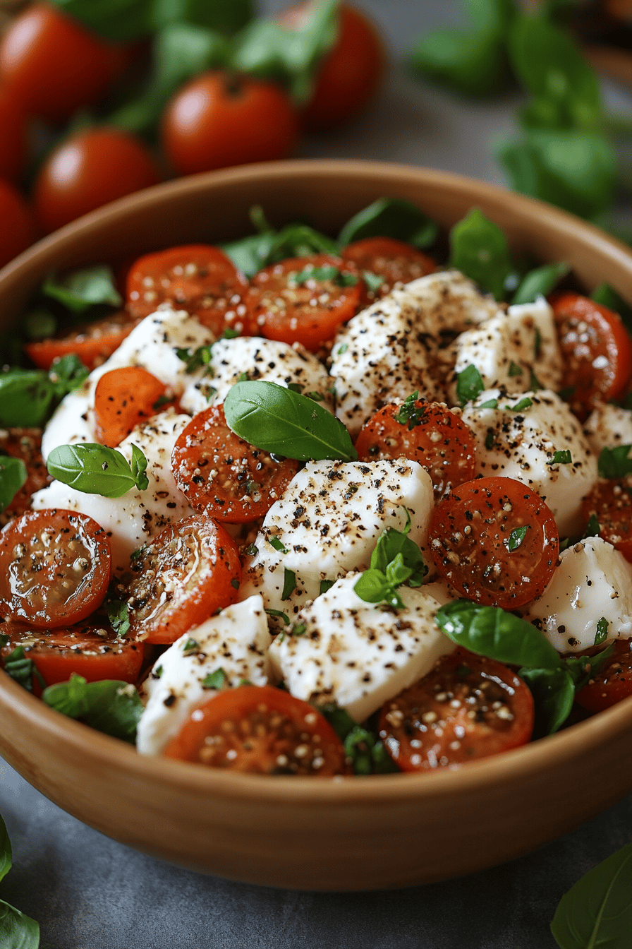 Salade Pêches-Mozzarella Entrée Estivale Chic