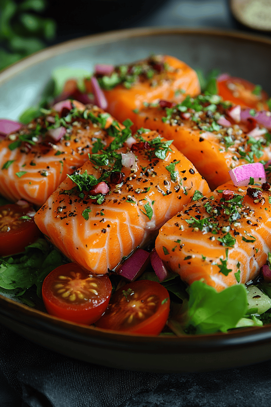 Salade au saumon fumé avocat et tomates Déjeuner léger d'été
