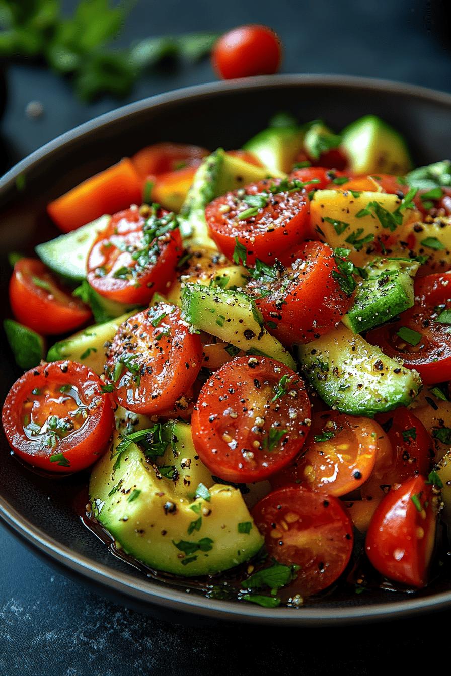 Salade d'Avocat Légère et Rapide ingredients
