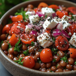 Salade de Lentilles à la Feta Fraîcheur et Couleurs