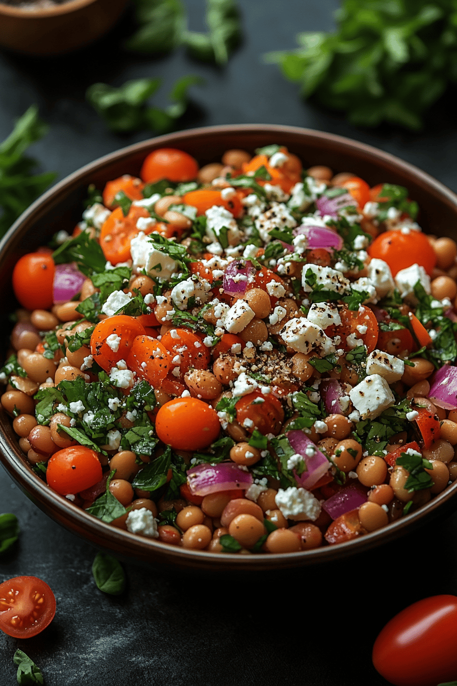 Salade de Lentilles à la Feta Fraîcheur et Couleurs ingredients
