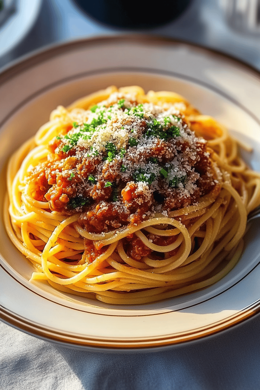 Spaghetti Bolognaise Maison: Un Vrai Régal Familial ingredients