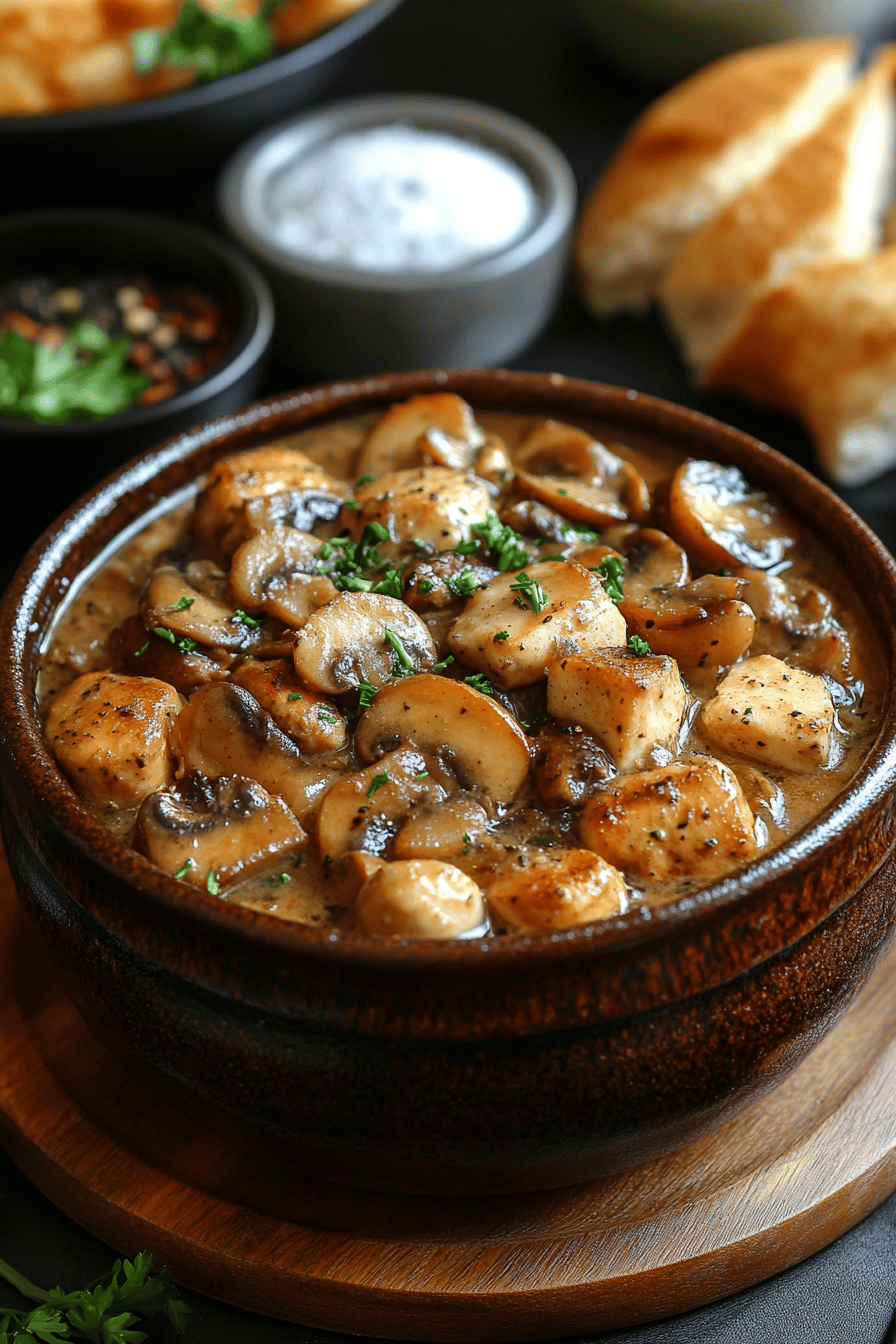 Stroganoff de poulet aux champignons délice russe ingredients