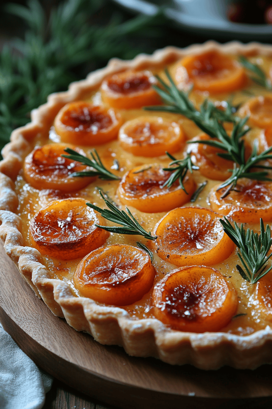 Tarte Abricot-Romarin le Dessert Estival Final Dish Presentation
