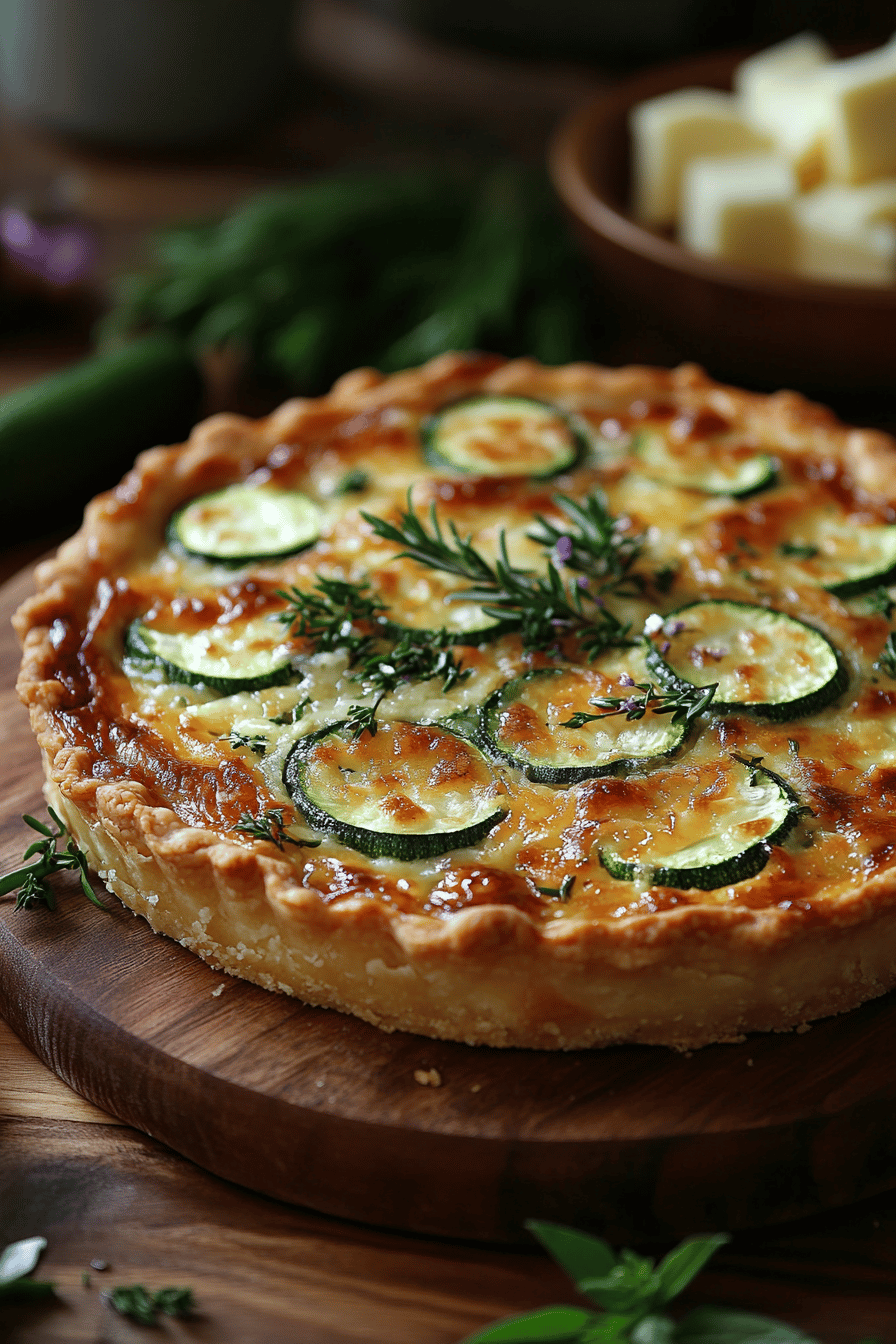 Tarte Courgette-Chèvre Recette Estivale Légère Final Dish Presentation