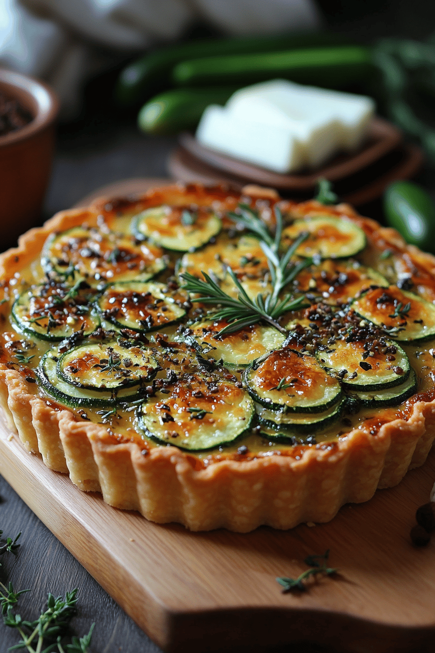 Tarte Courgette-Chèvre Recette Estivale Légère Final Dish Presentation