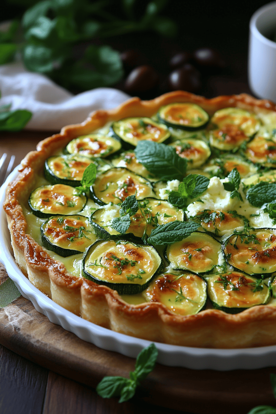 Tarte Courgette-Ricotta-Menthe Une Saveur Estivale Fraîche ingredients
