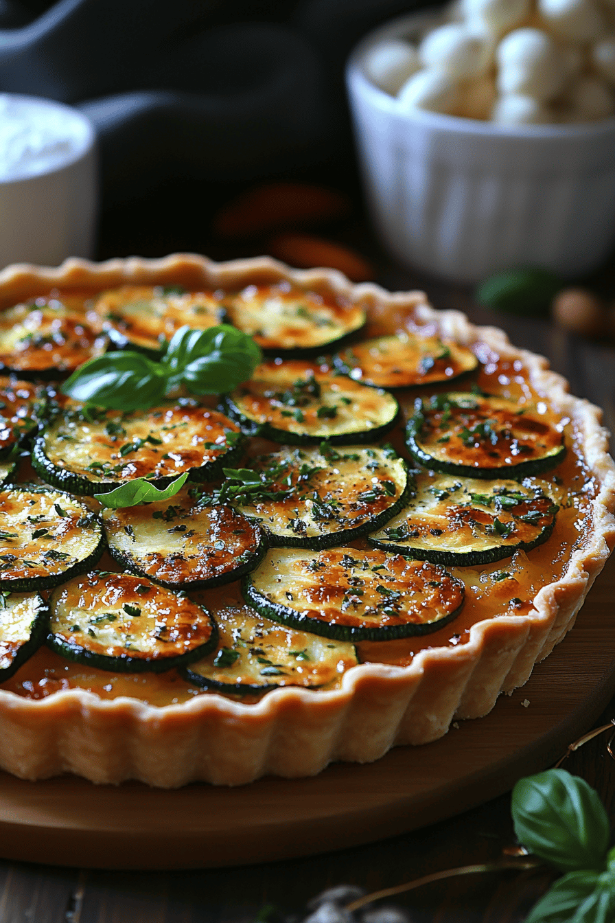 Tarte Courgettes Mozzarella Gourmandise Salée Craquante ingredients