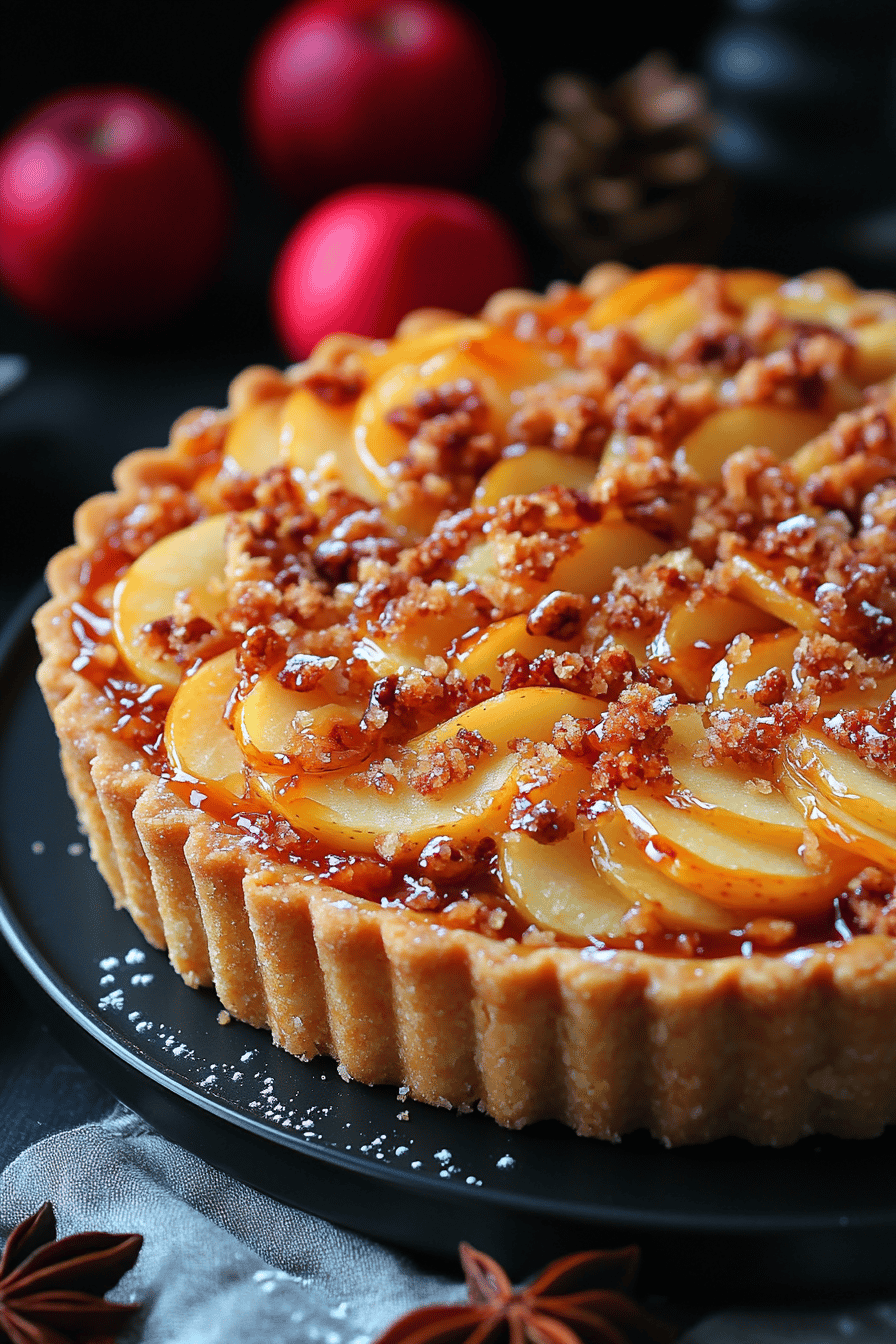 Tarte Crumble aux Pommes Une Gourmandise Bretonne Final Dish Presentation