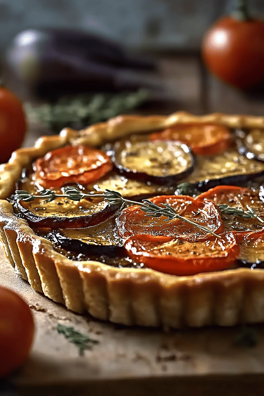 Tarte Fine Aux Légumes du Soleil: Saveurs Estivales Final Dish Presentation