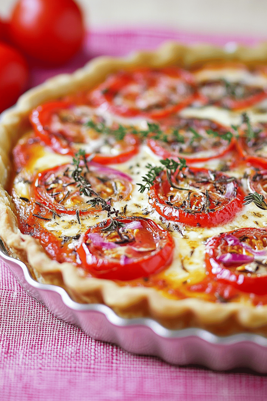 Tarte Fine Tomate-Mozza: Votre Recette Rapide d'Été Final Dish Presentation