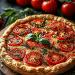 Tarte Fine aux Tomates Élégance Française Croustillante