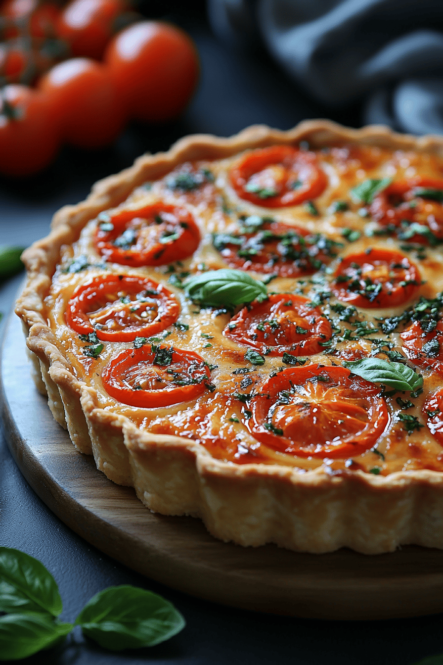 Tarte Fine aux Tomates Élégance Française Croustillante Final Dish Presentation