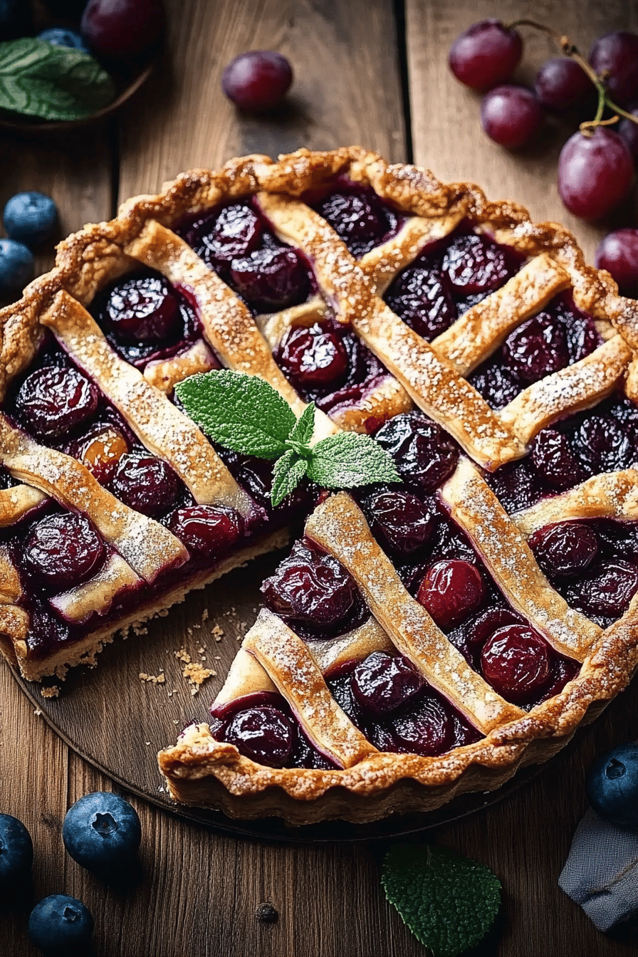 Tarte Quadrillée aux Prunes: Un Dessert Été Simple et Savoureux Final Dish Presentation