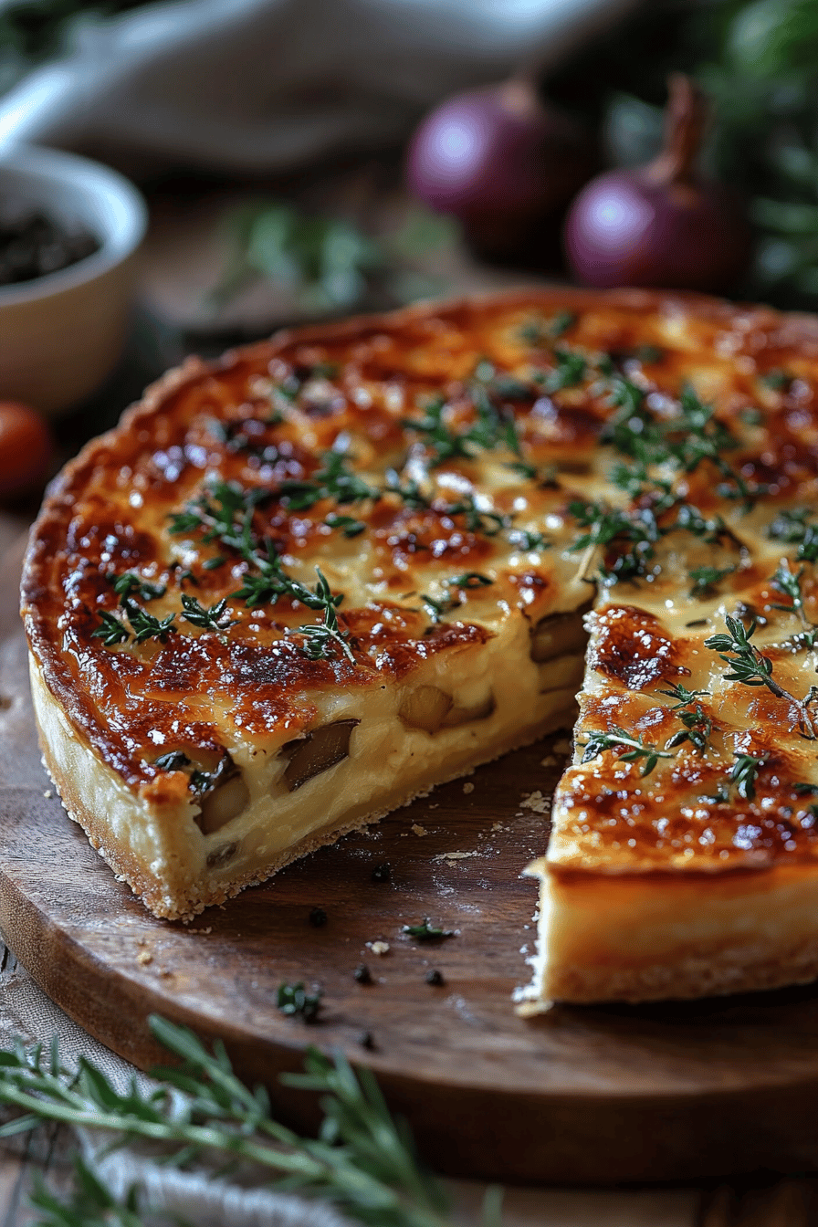Tarte Rustique Oignon Comté Un Goûter Savoureux Final Dish Presentation