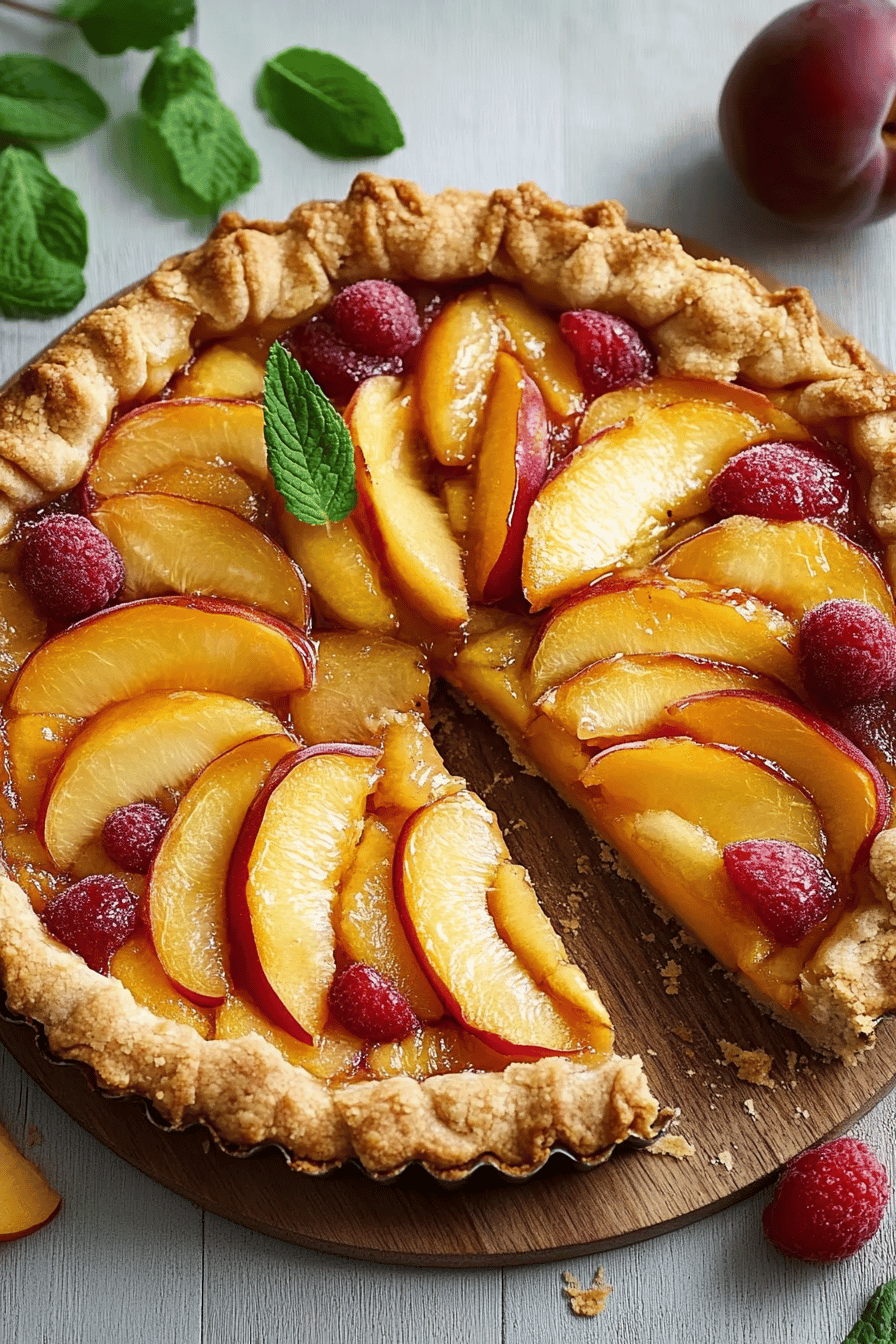 Tarte Rustique aux Nectarines: Un Délice d'Été Final Dish Presentation