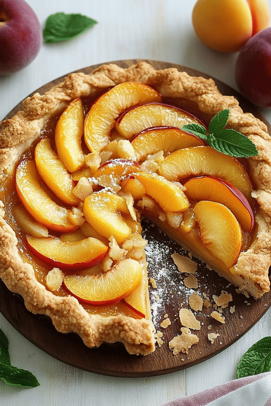 Tarte Rustique aux Nectarines: Un Délice d'Été Final Dish Presentation
